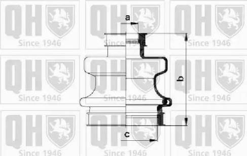 Quinton Hazell QJB601 - Маншон, полуоска vvparts.bg