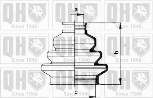 Quinton Hazell QJB168 - Маншон, полуоска vvparts.bg