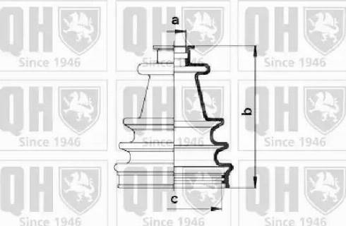 Quinton Hazell QJB109 - Маншон, полуоска vvparts.bg