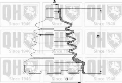 Quinton Hazell QJB1055 - Маншон, полуоска vvparts.bg