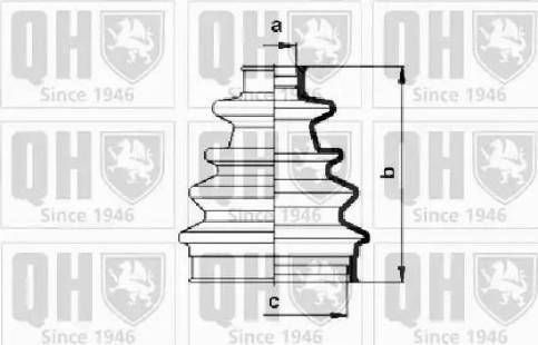 Quinton Hazell QJB130 - Маншон, полуоска vvparts.bg