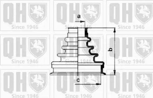 Quinton Hazell QJB120 - Маншон, полуоска vvparts.bg