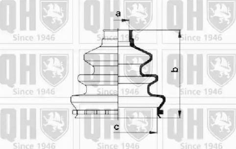 Quinton Hazell QJB171 - Маншон, полуоска vvparts.bg