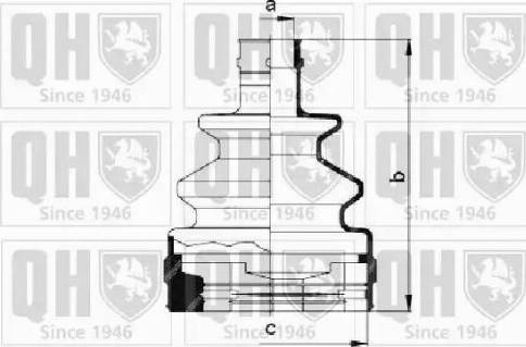 Quinton Hazell QJB172 - Маншон, полуоска vvparts.bg