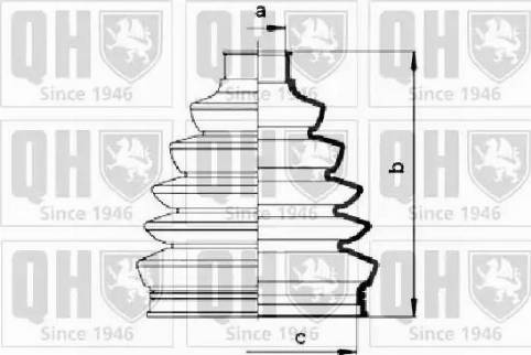 Quinton Hazell QJB833 - Маншон, полуоска vvparts.bg