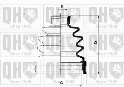 Quinton Hazell QJB314 - Маншон, полуоска vvparts.bg