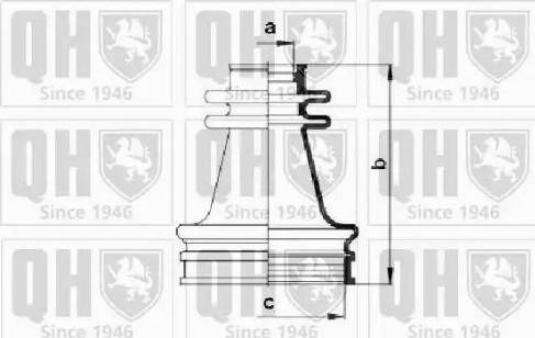 Quinton Hazell QJB256 - Маншон, полуоска vvparts.bg