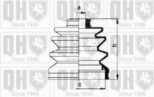 Quinton Hazell QJB268 - Маншон, полуоска vvparts.bg