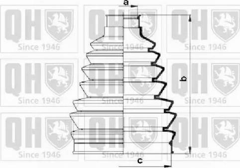 Quinton Hazell QJB2742 - Маншон, полуоска vvparts.bg