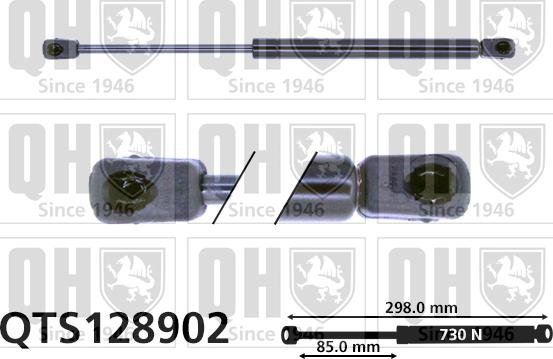 Quinton Hazell QTS128902 - Газов амортисьор, багажно / товарно пространство vvparts.bg