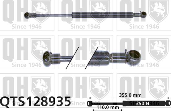 Quinton Hazell QTS128935 - Газов амортисьор, капак на двигателя vvparts.bg