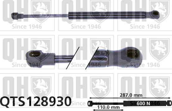 Quinton Hazell QTS128930 - Газов амортисьор, багажно / товарно пространство vvparts.bg