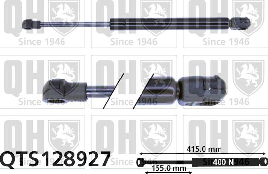 Quinton Hazell QTS128927 - Газов амортисьор, багажно / товарно пространство vvparts.bg