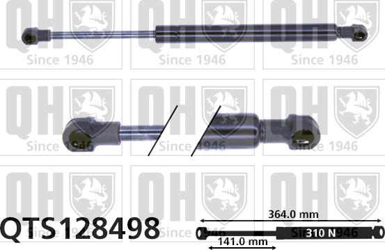 Quinton Hazell QTS128498 - Газов амортисьор, багажно / товарно пространство vvparts.bg