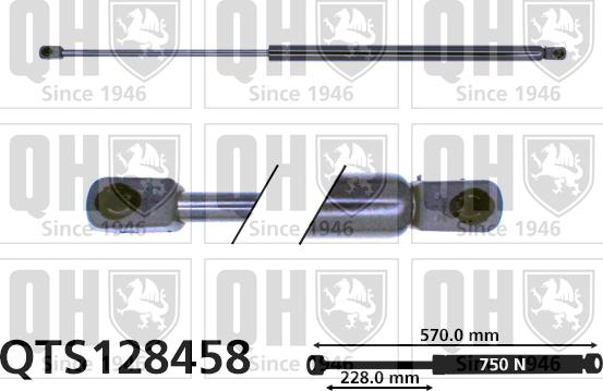 Quinton Hazell QTS128458 - Газов амортисьор, багажно / товарно пространство vvparts.bg