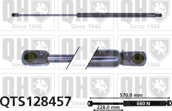 Quinton Hazell QTS128457 - Газов амортисьор, багажно / товарно пространство vvparts.bg