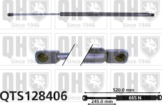 Quinton Hazell QTS128406 - Газов амортисьор, багажно / товарно пространство vvparts.bg