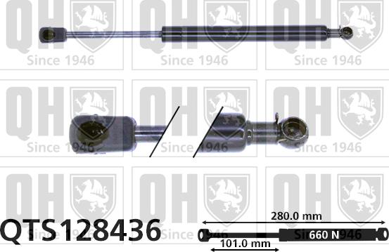 Quinton Hazell QTS128436 - Газов амортисьор, багажно / товарно пространство vvparts.bg