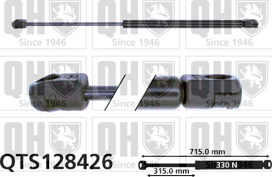 Quinton Hazell QTS128426 - Газов амортисьор, капак на двигателя vvparts.bg