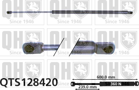 Quinton Hazell QTS128420 - Газов амортисьор, багажно / товарно пространство vvparts.bg