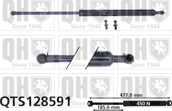 Quinton Hazell QTS128591 - Газов амортисьор, багажно / товарно пространство vvparts.bg