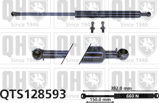 Quinton Hazell QTS128593 - Газов амортисьор, багажно / товарно пространство vvparts.bg