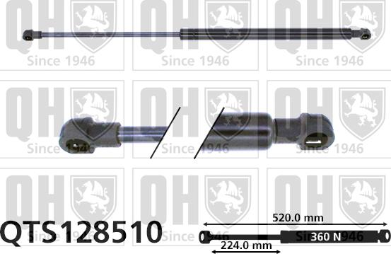 Quinton Hazell QTS128510 - Газов амортисьор, багажно / товарно пространство vvparts.bg