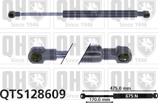 Quinton Hazell QTS128609 - Газов амортисьор, багажно / товарно пространство vvparts.bg