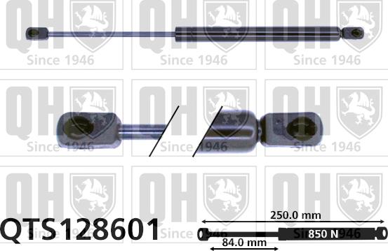 Quinton Hazell QTS128601 - Газов амортисьор, капак на двигателя vvparts.bg