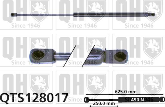 Quinton Hazell QTS128017 - Газов амортисьор, багажно / товарно пространство vvparts.bg