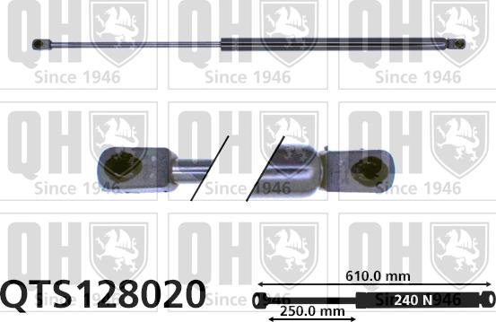 Quinton Hazell QTS128020 - Газов амортисьор, багажно / товарно пространство vvparts.bg