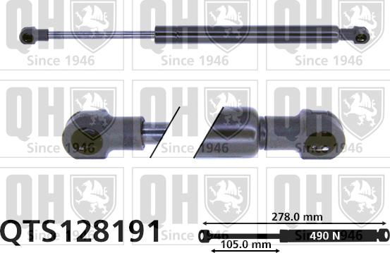 Quinton Hazell QTS128191 - Газов амортисьор, багажно / товарно пространство vvparts.bg