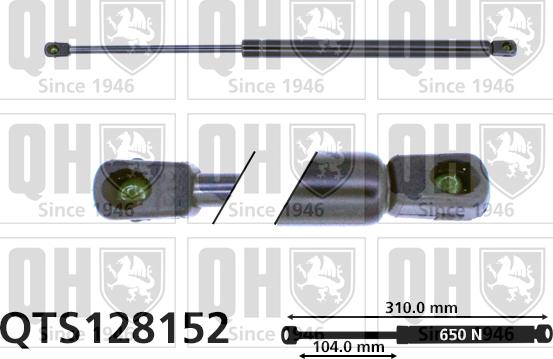 Quinton Hazell QTS128152 - Газов амортисьор, багажно / товарно пространство vvparts.bg