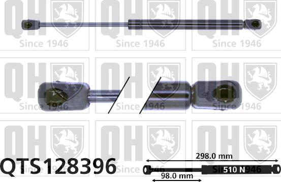 Quinton Hazell QTS128396 - Газов амортисьор, багажно / товарно пространство vvparts.bg