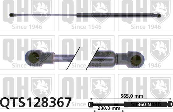 Quinton Hazell QTS128367 - Газов амортисьор, багажно / товарно пространство vvparts.bg