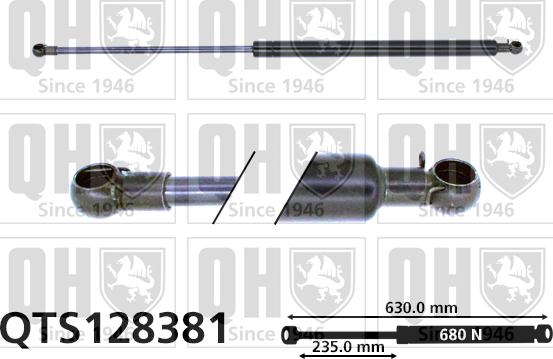 Quinton Hazell QTS128381 - Газов амортисьор, багажно / товарно пространство vvparts.bg