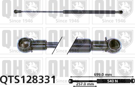 Quinton Hazell QTS128331 - Газов амортисьор, багажно / товарно пространство vvparts.bg