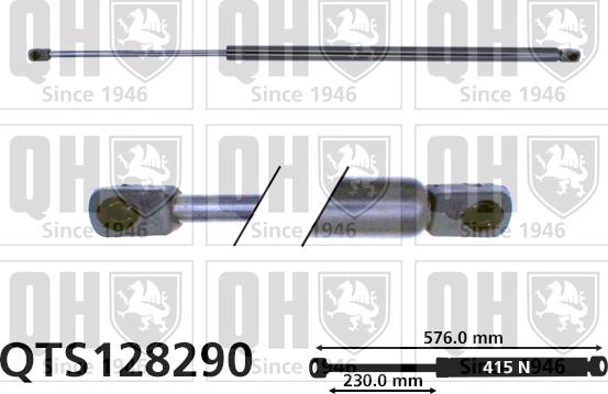 Quinton Hazell QTS128290 - Газов амортисьор, багажно / товарно пространство vvparts.bg