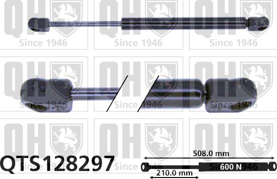 Quinton Hazell QTS128297 - Газов амортисьор, багажно / товарно пространство vvparts.bg