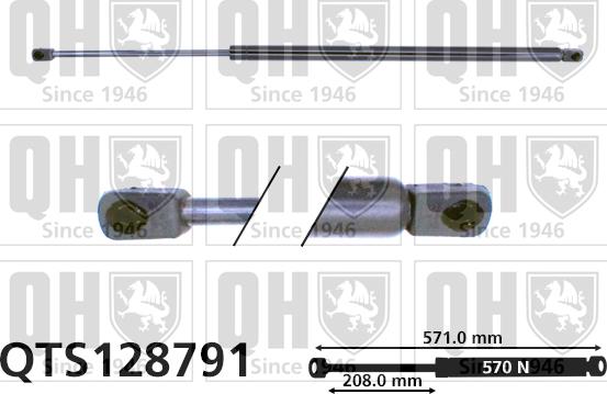 Quinton Hazell QTS128791 - Газов амортисьор, багажно / товарно пространство vvparts.bg