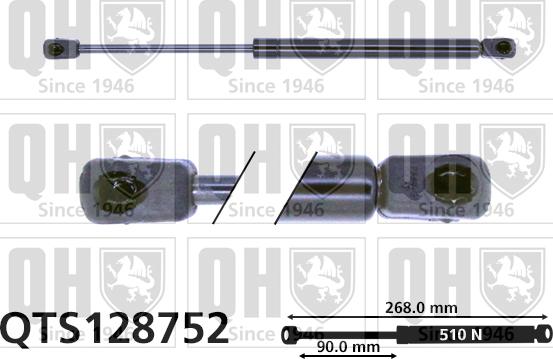 Quinton Hazell QTS128752 - Газов амортисьор, багажно / товарно пространство vvparts.bg