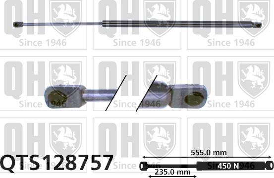 Quinton Hazell QTS128757 - Газов амортисьор, багажно / товарно пространство vvparts.bg