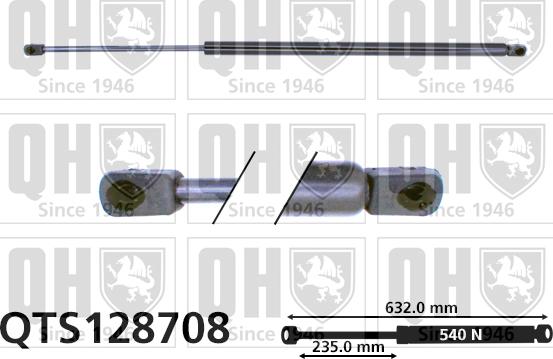 Quinton Hazell QTS128708 - Газов амортисьор, багажно / товарно пространство vvparts.bg