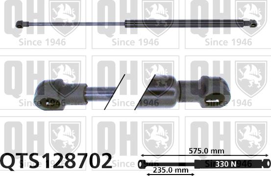 Quinton Hazell QTS128702 - Газов амортисьор, капак на двигателя vvparts.bg