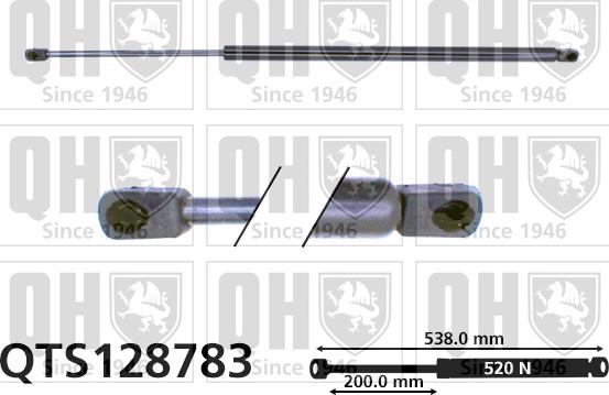 Quinton Hazell QTS128783 - Газов амортисьор, багажно / товарно пространство vvparts.bg