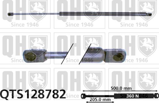 Quinton Hazell QTS128782 - Газов амортисьор, багажно / товарно пространство vvparts.bg