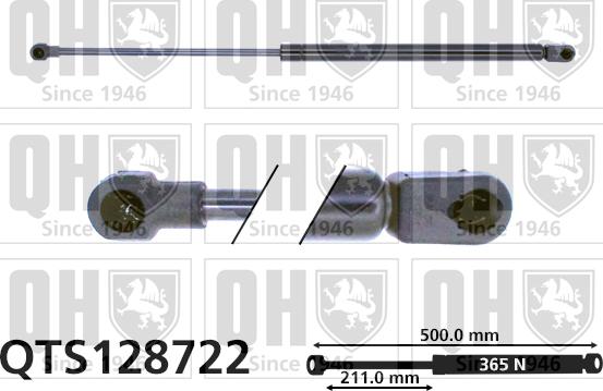 Quinton Hazell QTS128722 - Газов амортисьор, багажно / товарно пространство vvparts.bg