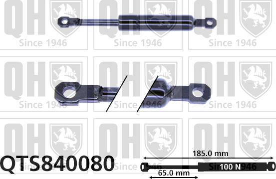 Quinton Hazell QTS840080 - Газов амортисьор, сгъваема маса vvparts.bg