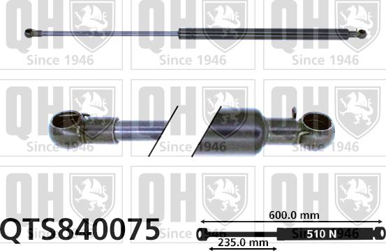 Quinton Hazell QTS840075 - Газов амортисьор, багажно / товарно пространство vvparts.bg