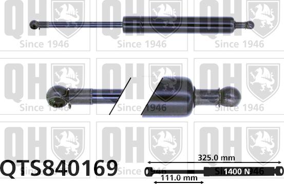 Quinton Hazell QTS840169 - Газов амортисьор, багажно / товарно пространство vvparts.bg